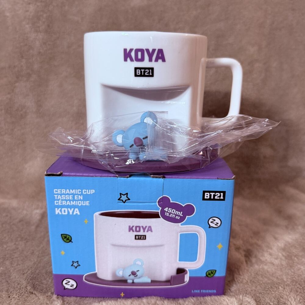 BT21 Ceramic Mug Cup Koya Line Friends Collectible Miniso Limited Edition